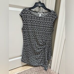 Black and white blouse